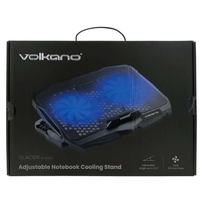 Volkano Glacier Series Upright Notebook Cooling Stand with Dual Fans - Image 3