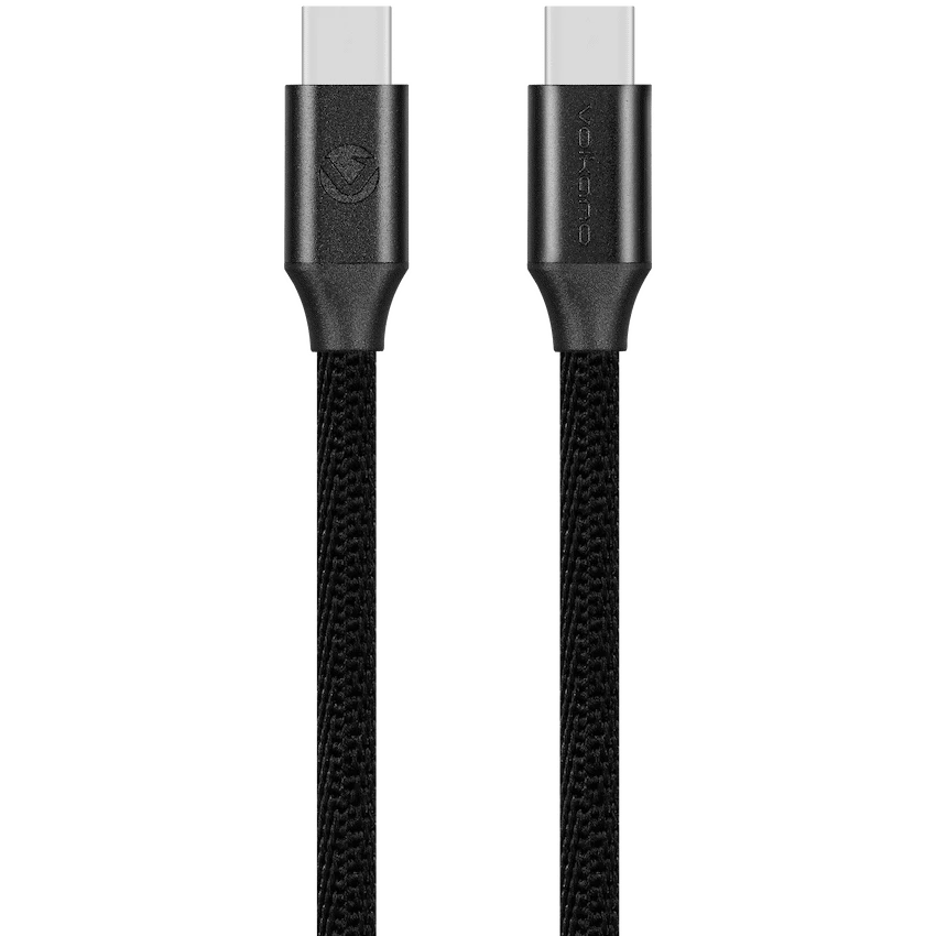 Volkano Weave Series Type-C to Type-C Cable (1.2m, 60w) - Black