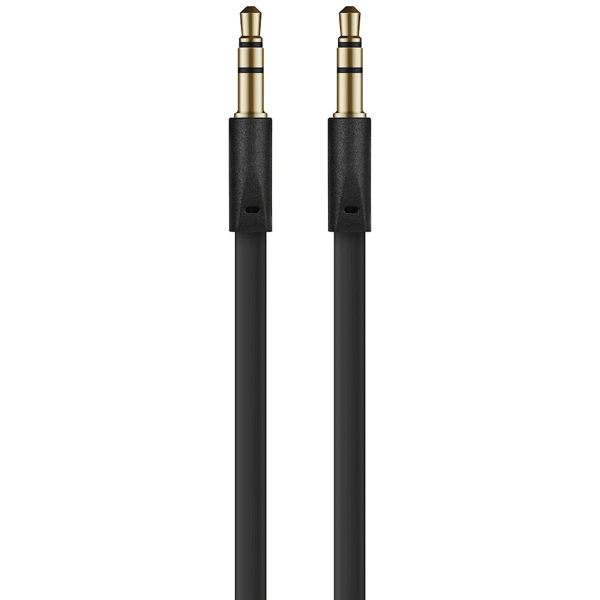 Volkano Slim Series Aux Cable 2m - Black
