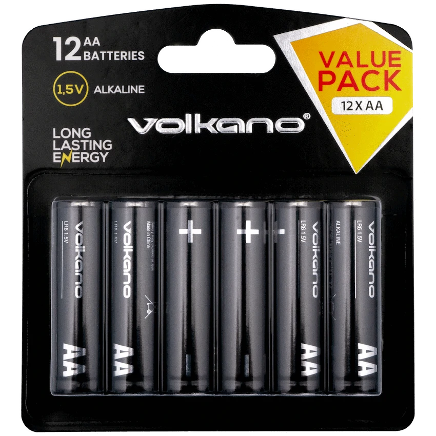 Volkano Extra AA Batteries Value Pack of 12