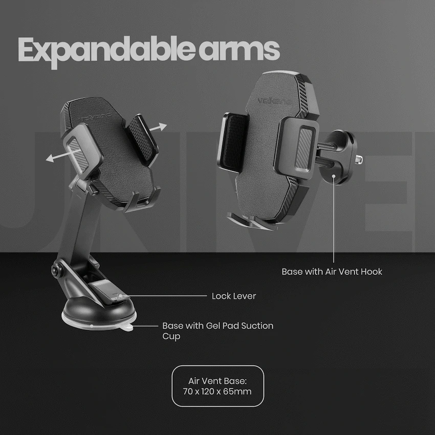 Volkano Extend Series Car Phone Holder with Swivel - Image 3