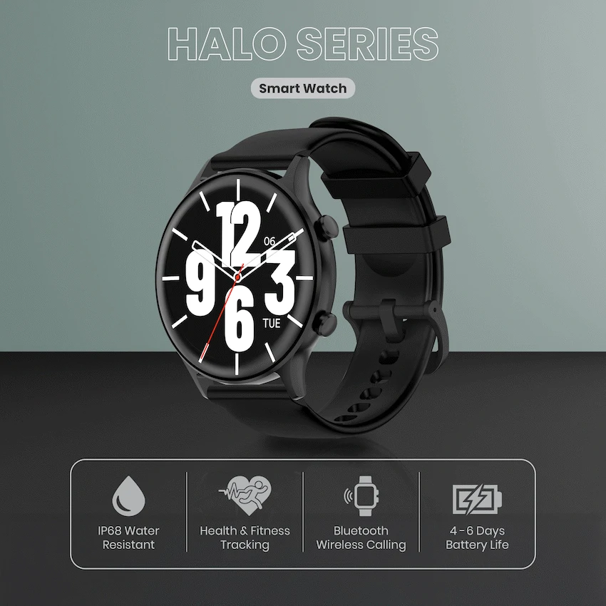 Volkano Halo Series Smartwatch - Black - Image 3