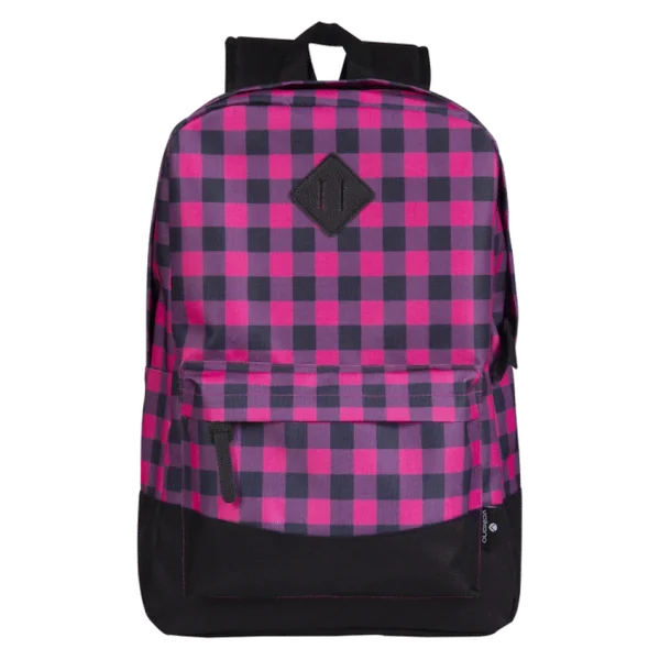 Volkano Daily Grind 18" Backpack - Pink Plaid - Image 2