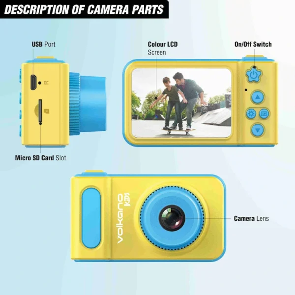 Volkano Kids Shutterbug Series HD Action Cam - Blue - Image 2