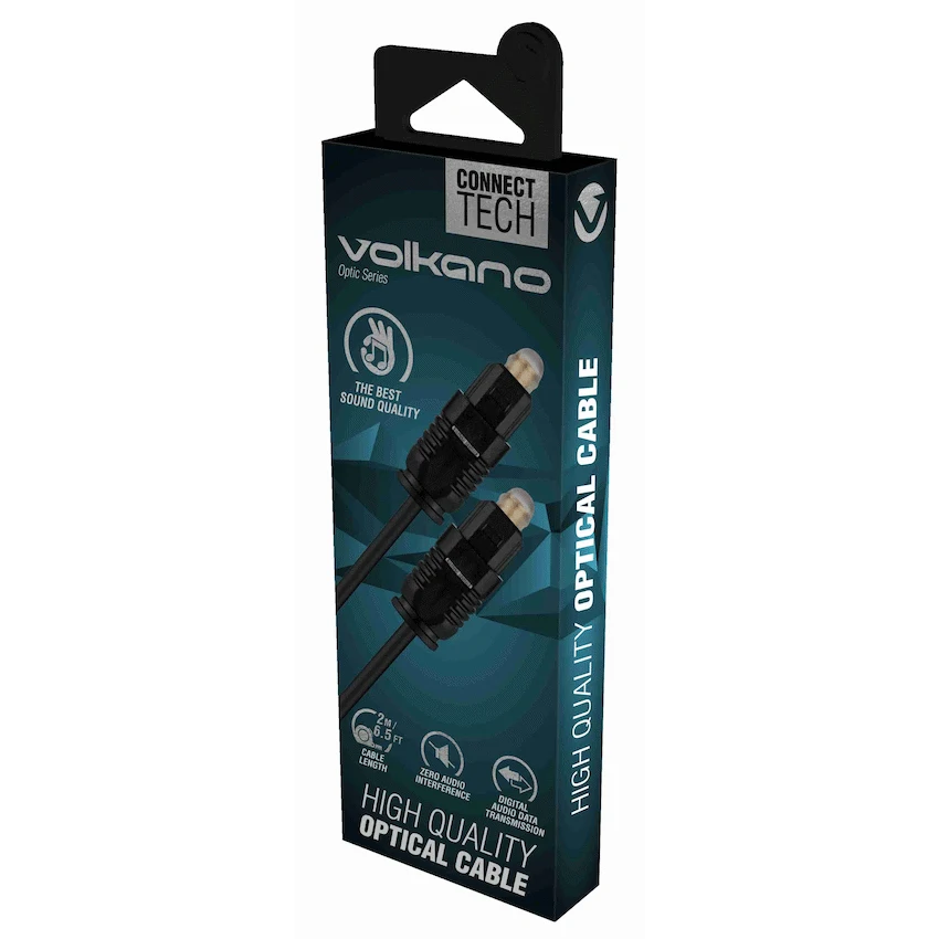 Volkano Optic Series 2m Optical Cable - Black - Image 2